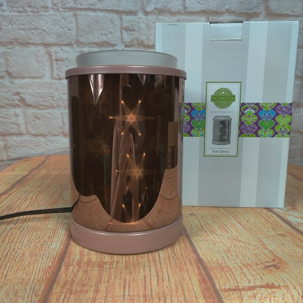 Scentsy Star Dance Warmer NIB Retired 3D Holographic Pink Wax Melt Burner Decor